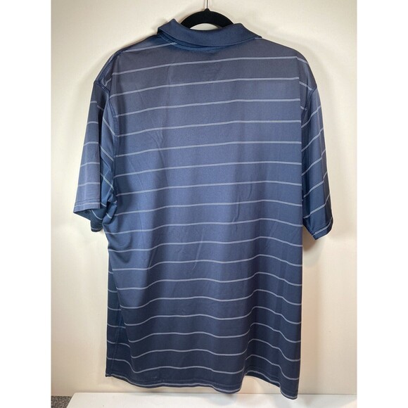 Nike Dri Fit Polo Shirt Size XL Black/White Stripes Collared Short Sleeve EUC - Picture 2 of 3